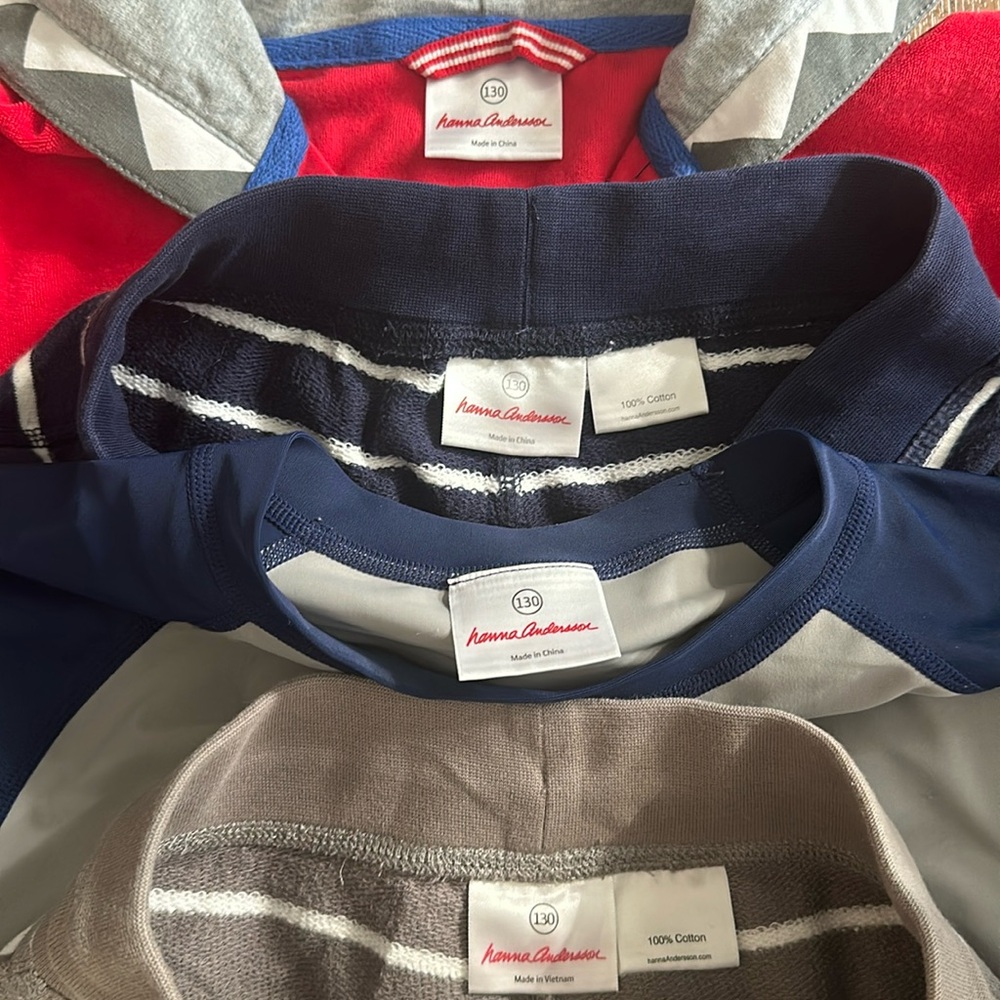 Hanna Andersson Youth boy’s size 130 medium shark outfit lot 4 pieces mix/match - Picture 4 of 11